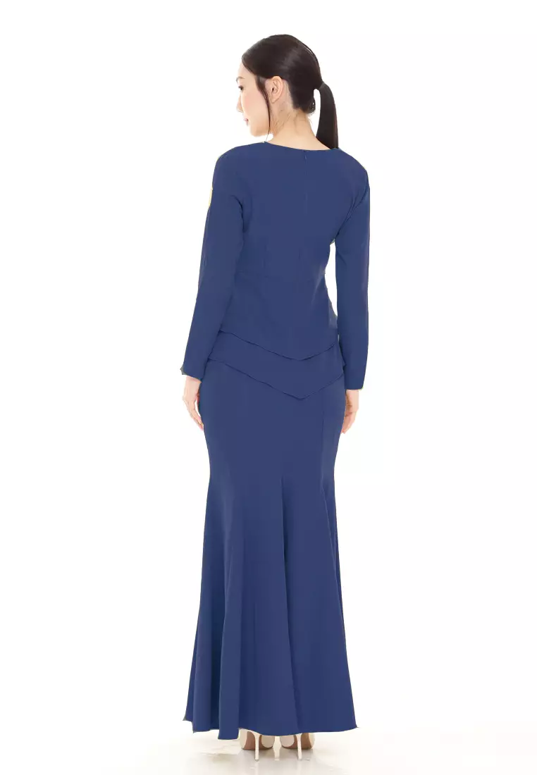 Serena Kurung Modern in Dark Blue
