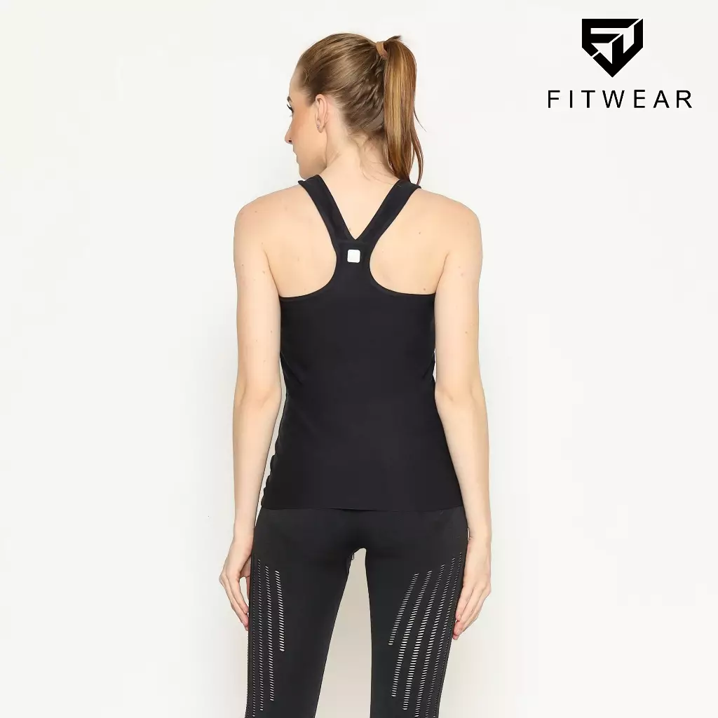 Fitwear - Tanktop Olahraga Wanita SOOJIN V-STRAP TANK - BLACK