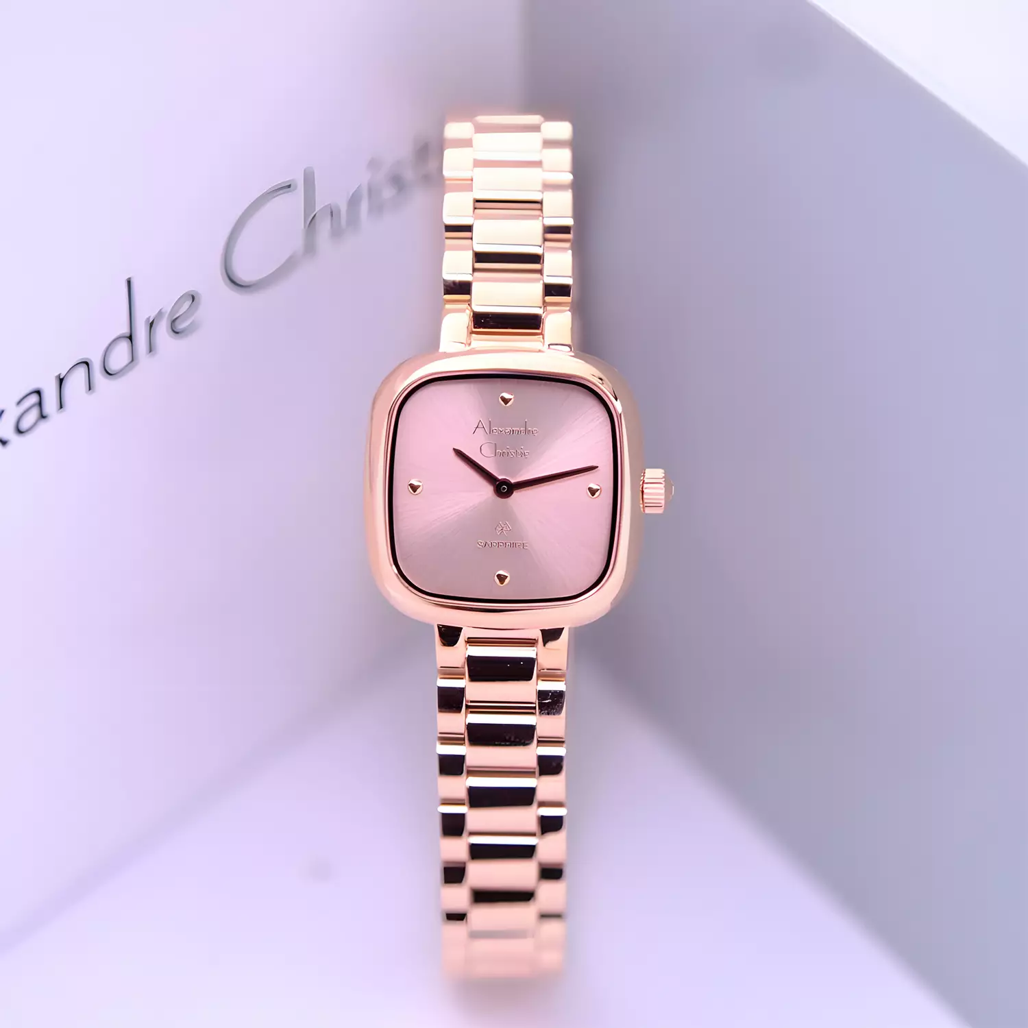 Jam Tangan Analog Wanita - Sapphire Glass - Rose Gold Pink Stainless Steel - 2B73 LHBRGPN
