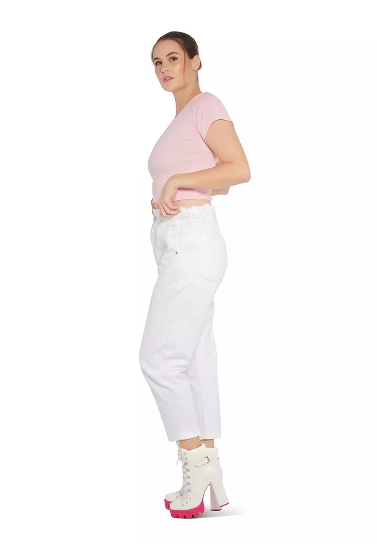Buy London Rag Off White Paper bag Waist Pants 2025 Online