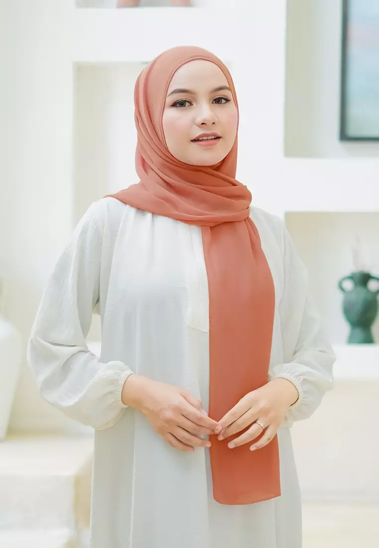 HIJAB INSTAN LATIFA - DUSTY BRICK