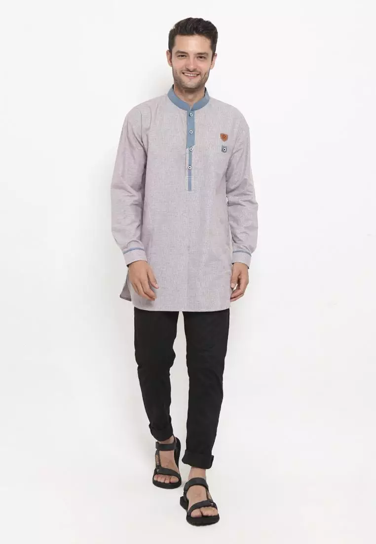 Zayidan Baju Koko Gamis Muslim Pria Rifai - Abu