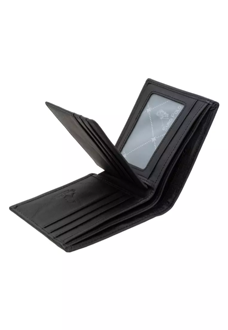 Euro Polo Pebble Leather Flip Dual ID Bifold Wallet EWB 40352