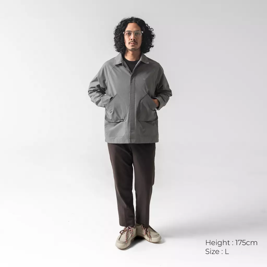 Gerber Coach Jacket Outer Jaket Pria Wanita Praktis - Olive