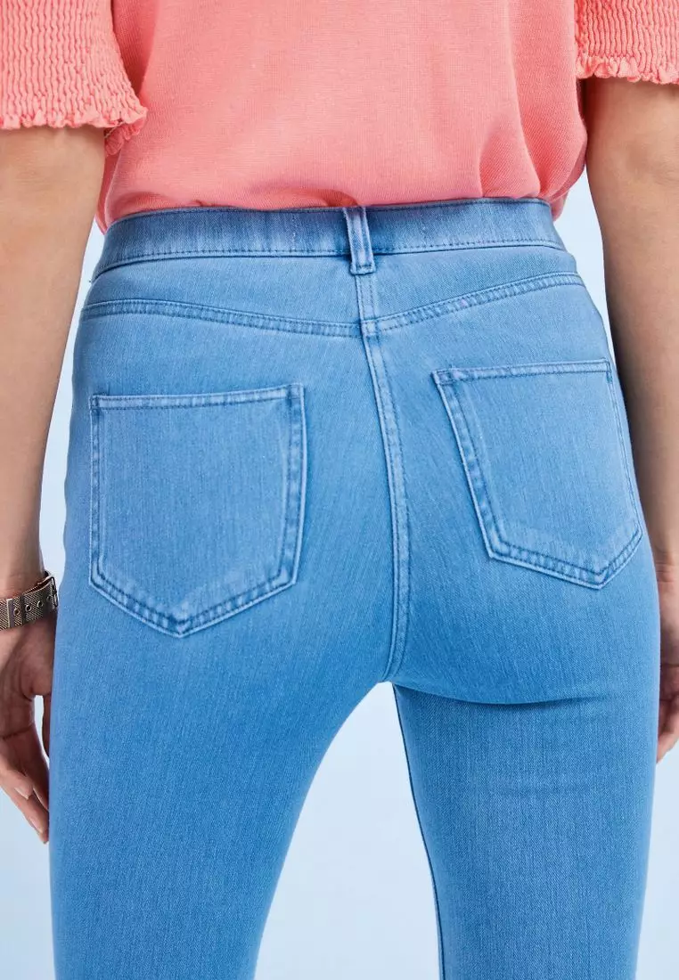 Denim look outlet jersey leggings