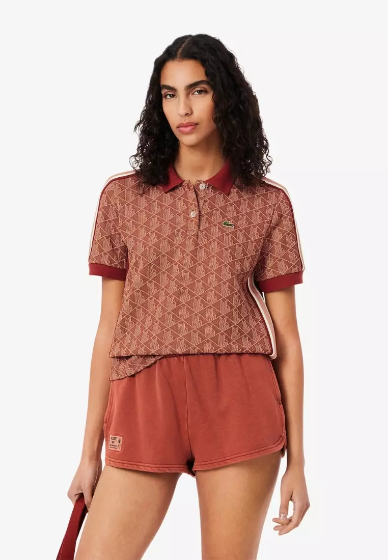 Slim Fit Monogram Jacquard Polo Shirt