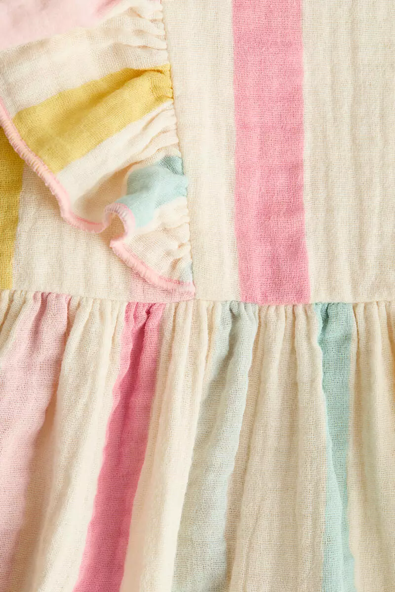 Flounced muslin dress
