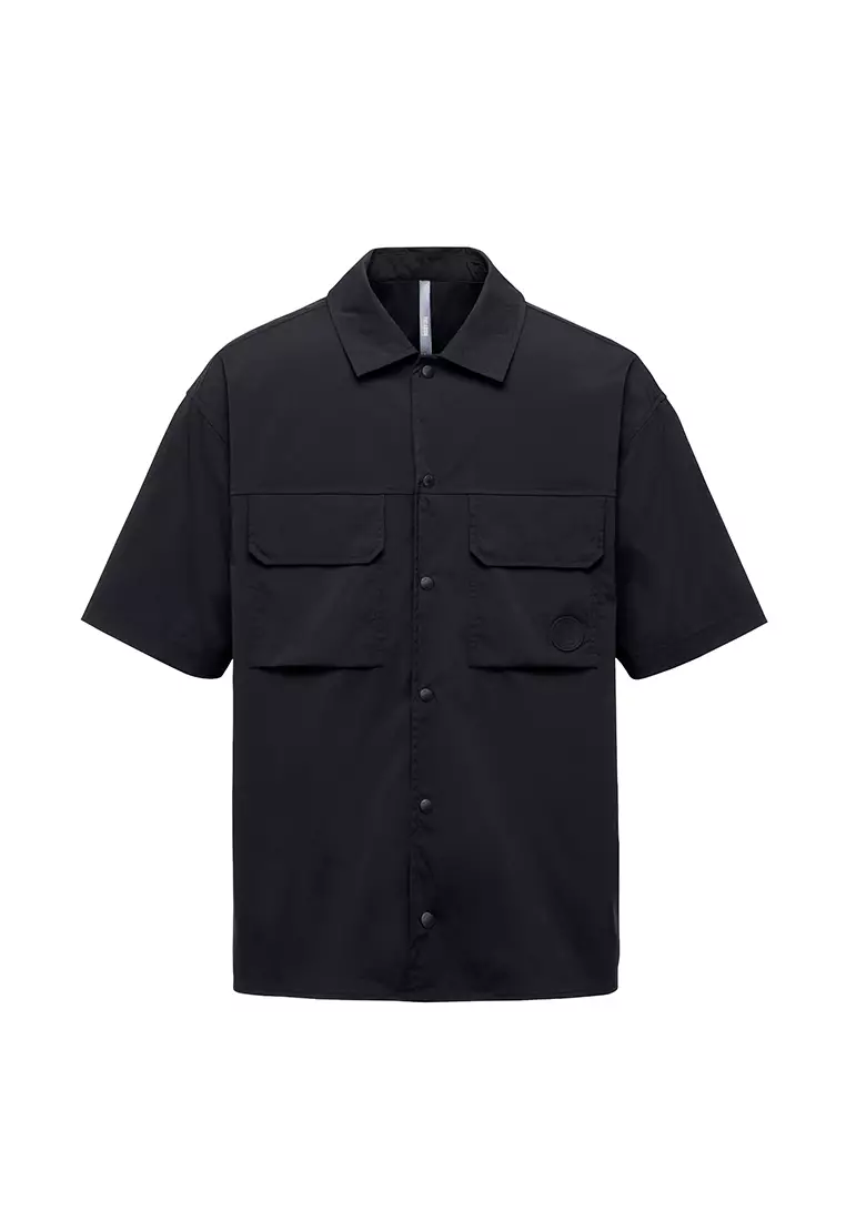 男裝落肩短袖裇衫