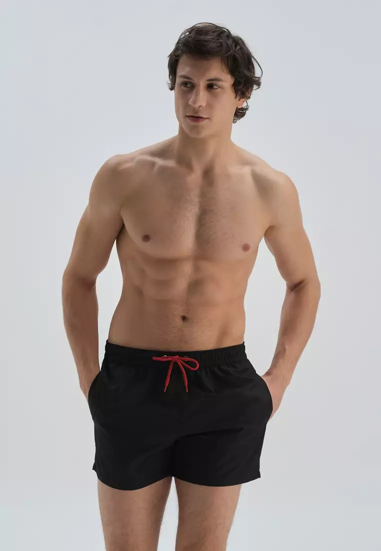 Mens black 2025 swimming shorts