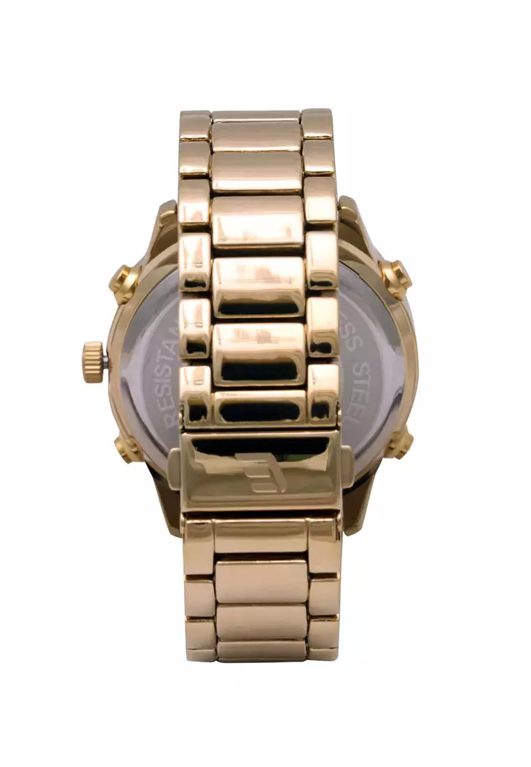 Elvano Jam Tangan Pria - Gold Black - Stainless Steel - 1126MA5-3GD