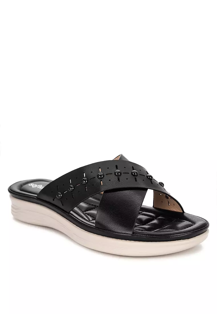 Aubrey open toe slide sandals online