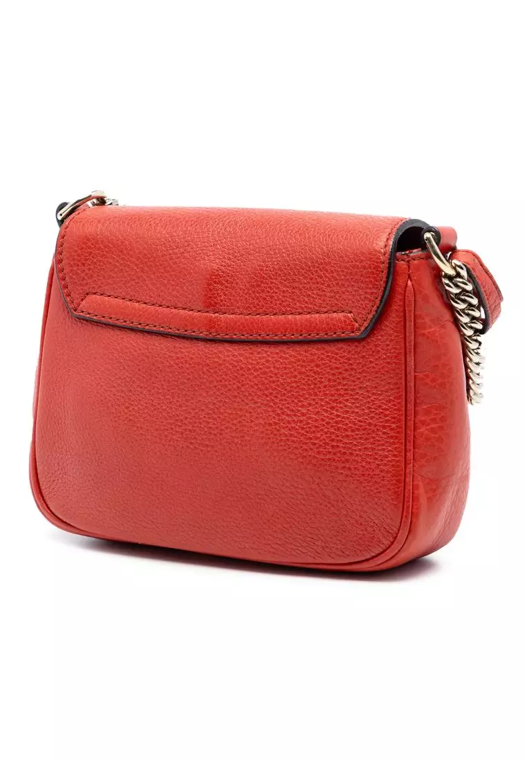 Pre-Loved Gucci Small Leather Soho Chain Flap Crossbody