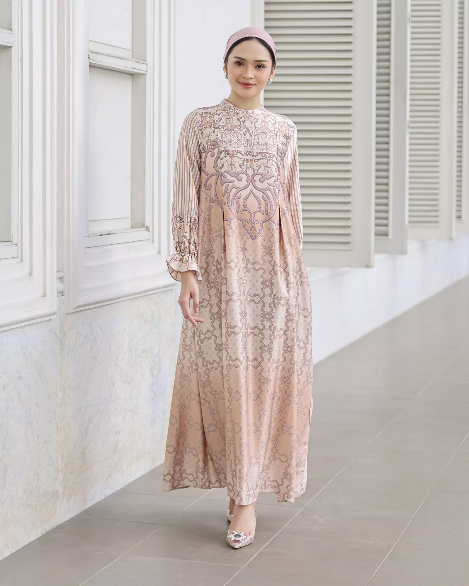 Geulis.id ARUMAYA DRESS / MAXY DRESS / BAJU LEBARAN - DUSTYPEACH