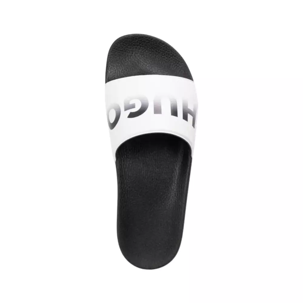 Flip-Flops with Logo Slides Black White