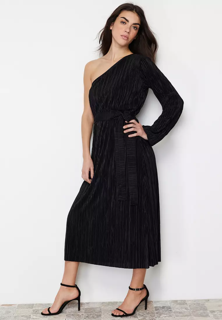 One Shoulder Midi Dress