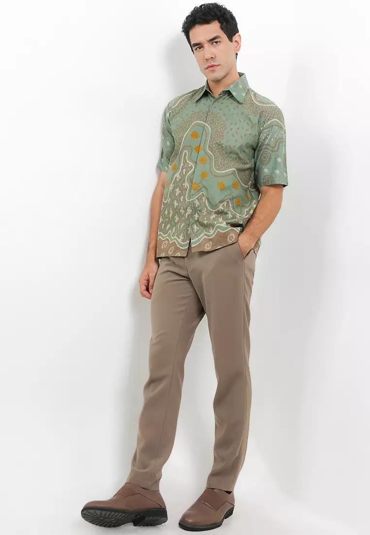 Tamara Kemeja Batik Premium Pria Casual Modern Lengan Pendek