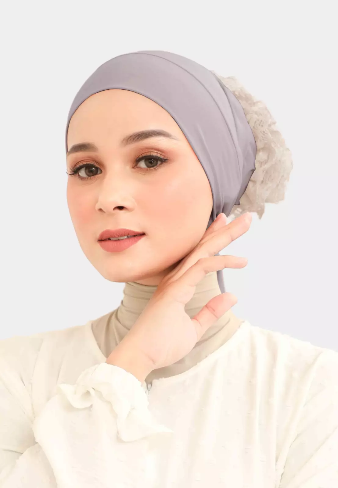 Ciput Hijab Brukat Inner Turkey Brocade - Cappuccino
