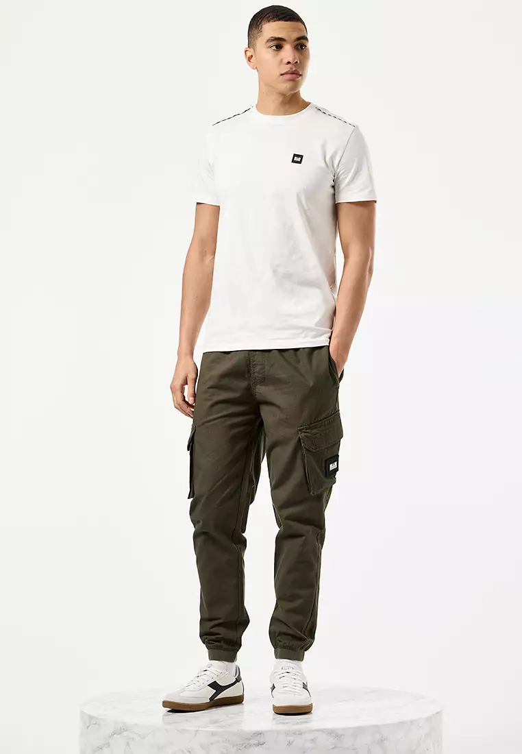 MENS GHOST/MID HOUSE CHECK MANUEL TEE WITH CHECK PIPING