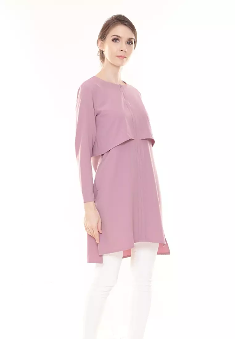 Aubrey Long Top Nursing Friendly in Pink