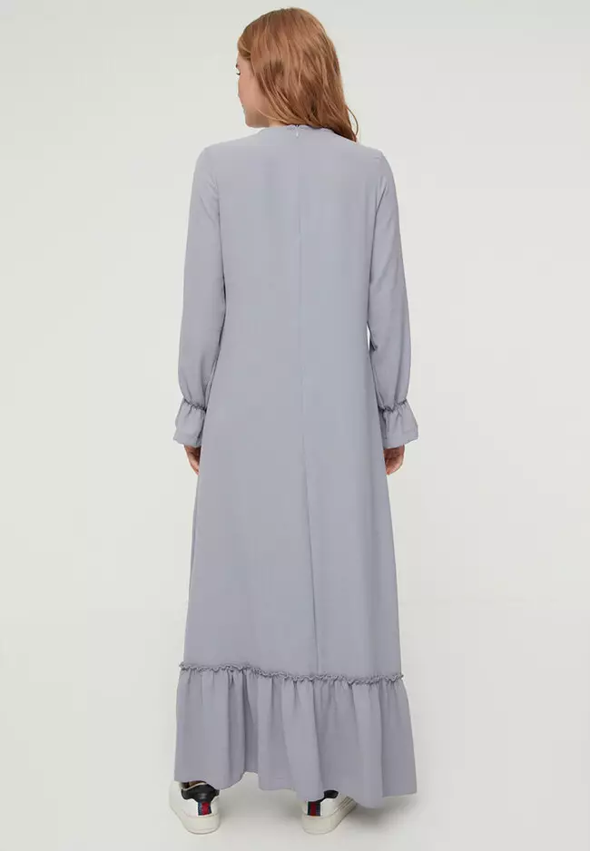 Trendyol Gray Modest Dress ZALORA