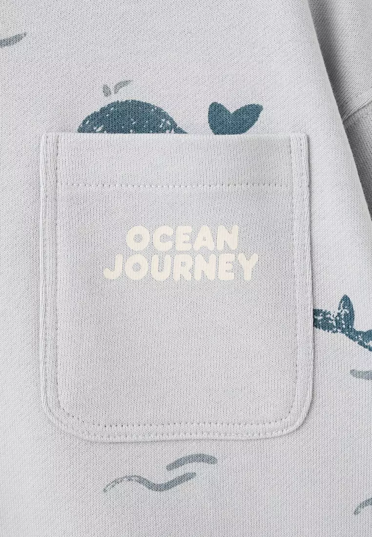 Printed Sweatshirt With Pocket