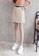 XAFITI beige Women's High Waist Front Slit Pack Hip A-line Skirt C04AEAA5DE2345GS_6