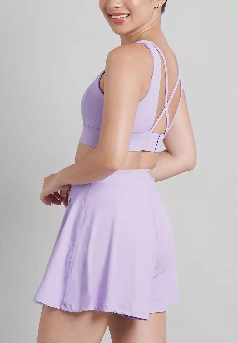 Wren Set: Crop Top Sports Bra & Culottes Shorts