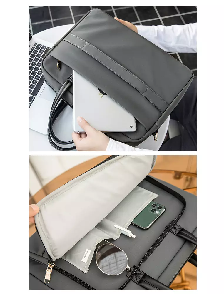 Trimmed Convertible Laptop Bag