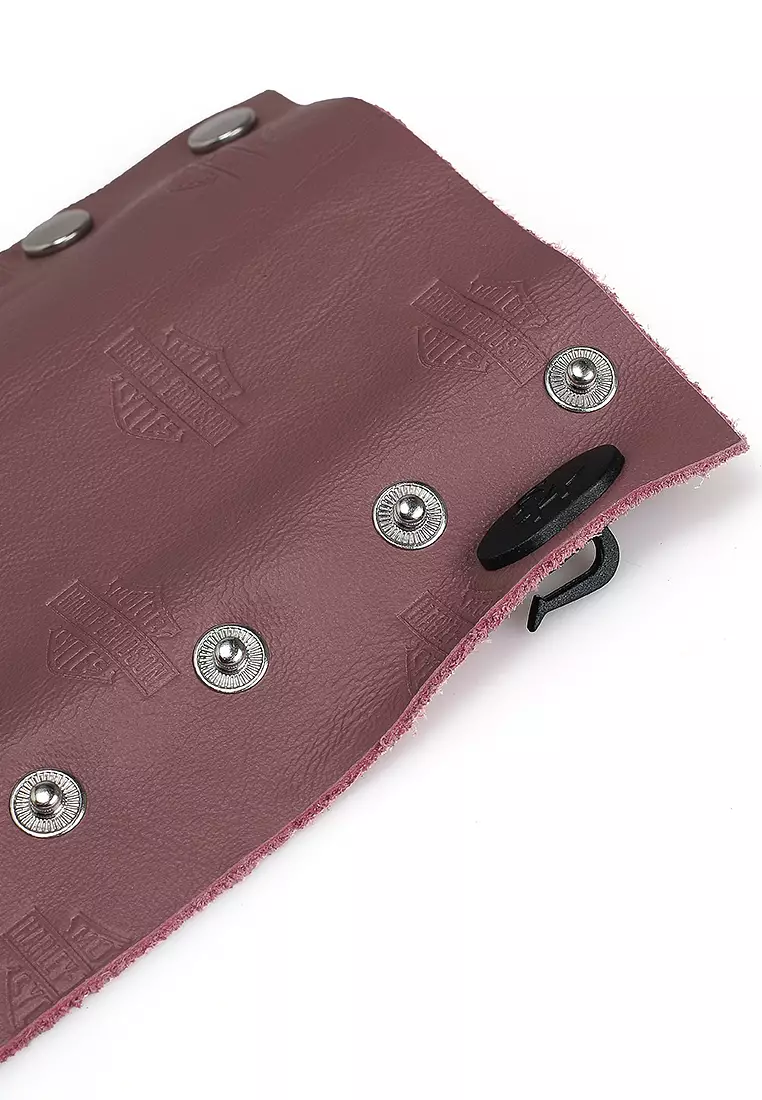 Harley-Davidson® Bar & Shield Leather Ponytail Wrap