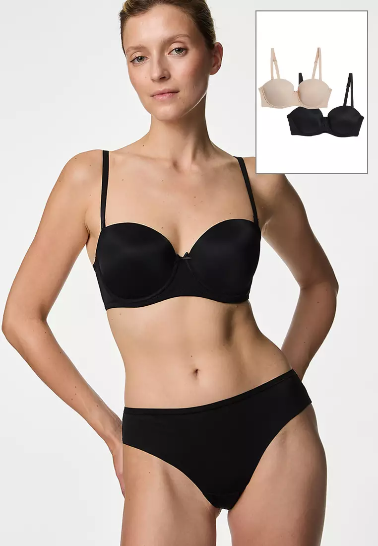 2 Pack Padded Multiway Bras A-Dd