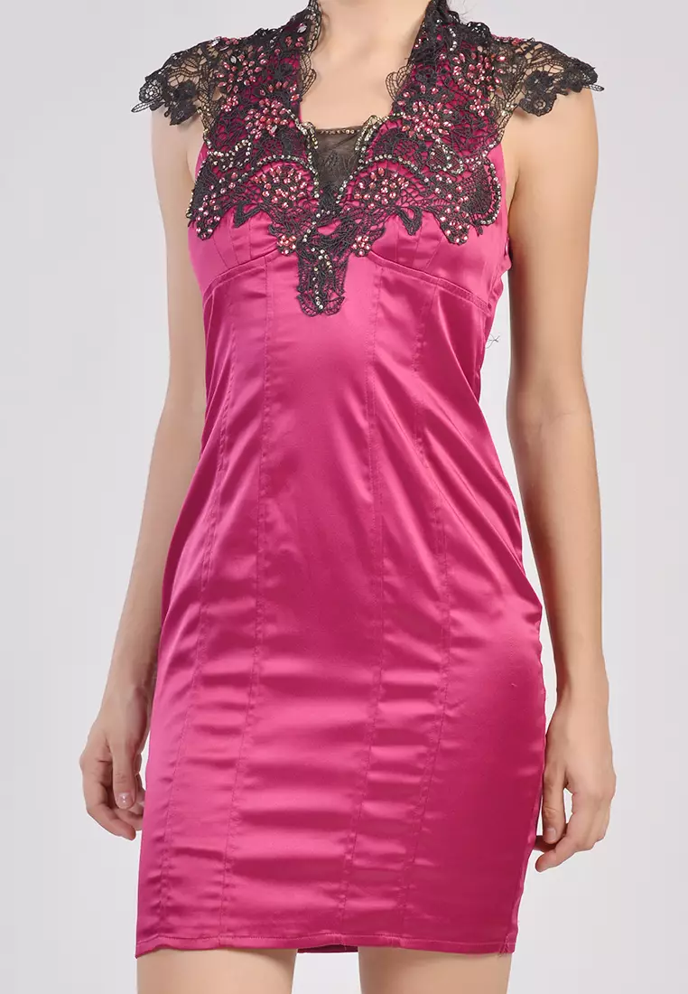 Bibiq Dress Brokat Satin