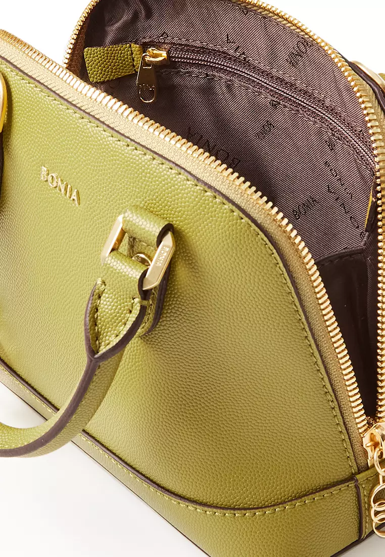 Buy BONIA Olive Oil Siria Monogram Mini Satchel Bag 2023 Online