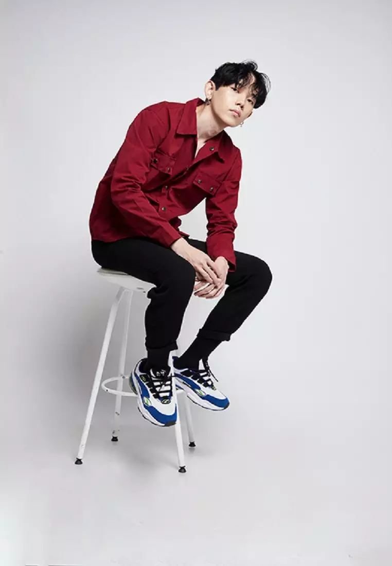 Jaket parka outer jaket pria semi parka warna Marun