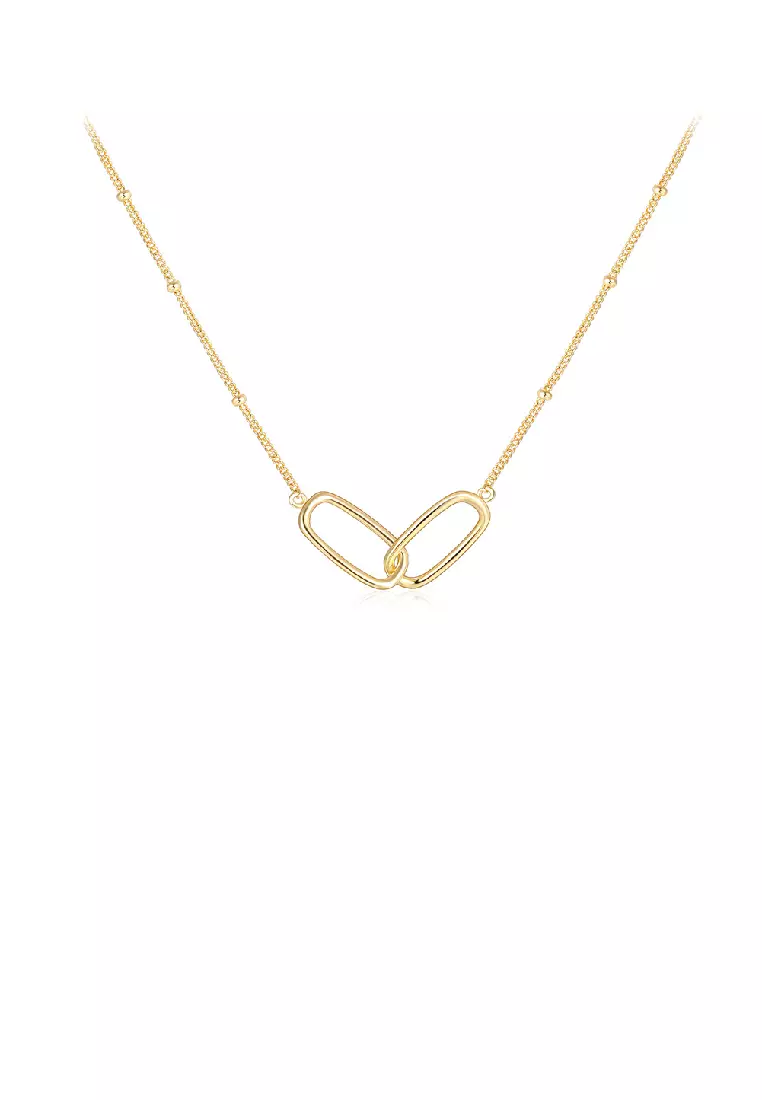 Gold necklace with ring on sale pendant