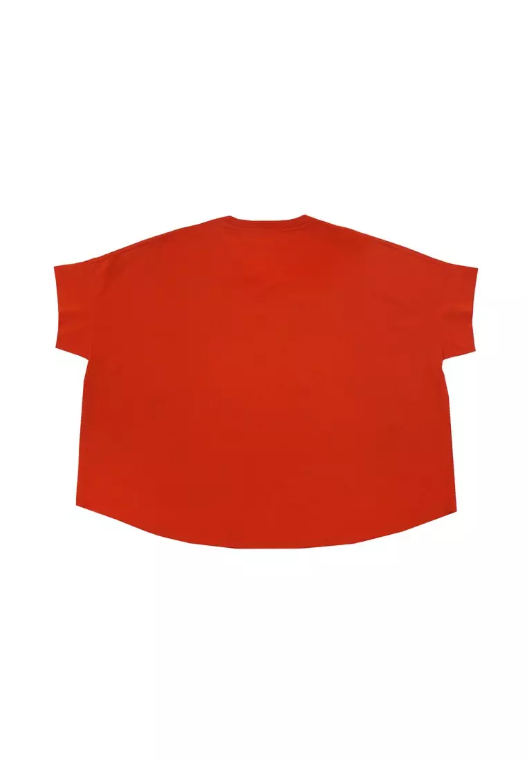 Women's T-Shirt Mid Cropped Short Sleeve Cotton C111023