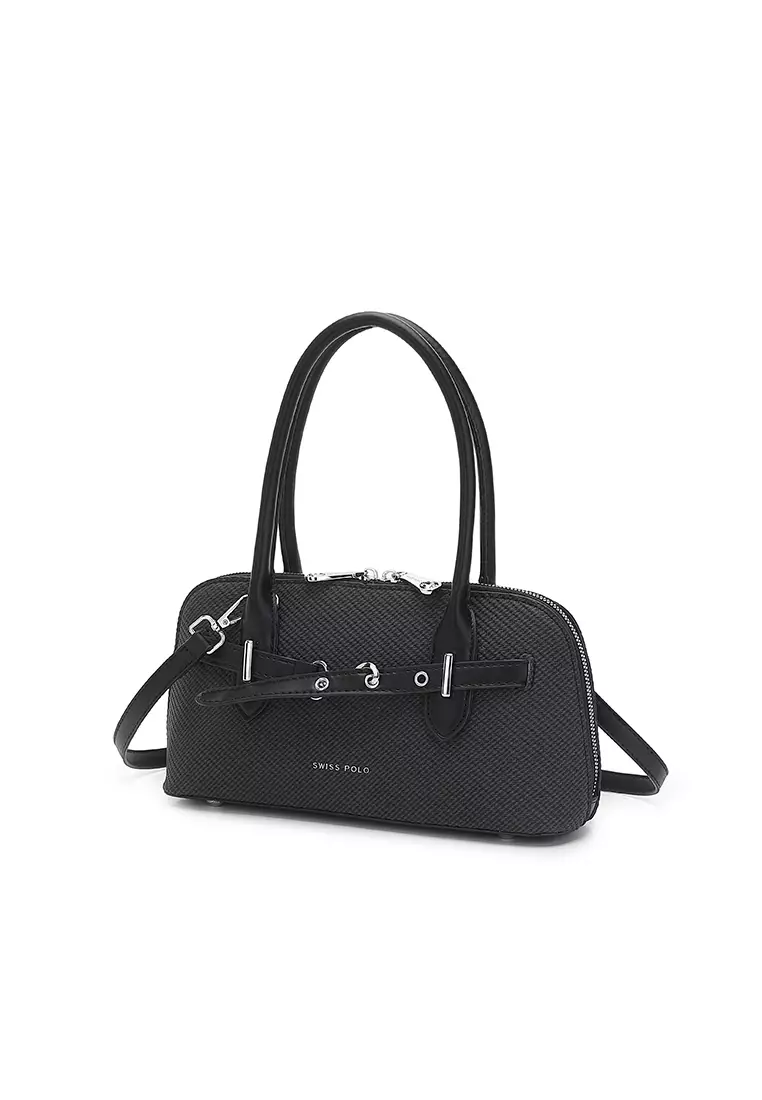 Women's Top Handle Bag / Sling Bag / Crossbody Bag - Black