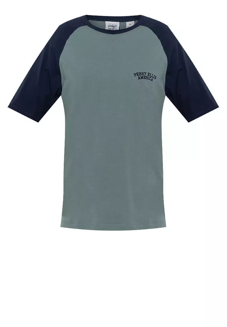 Perry Ellis America Rgln Baseball Tee