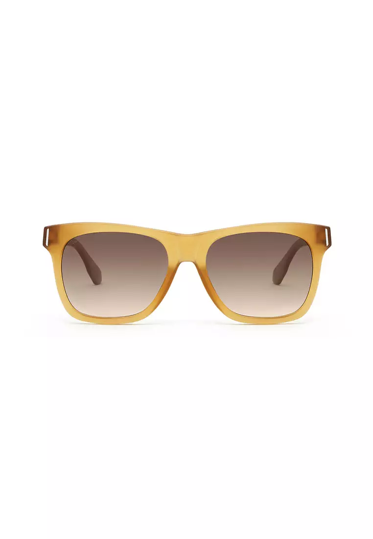 HAWKERS Frozen Mustard Brown Gradient SUNSET Asian Fit Sunglasses for Men and Women