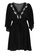 ZALORA BASICS black Embroidered Low V Mini Dress CD4A4AA74AAFE3GS_5