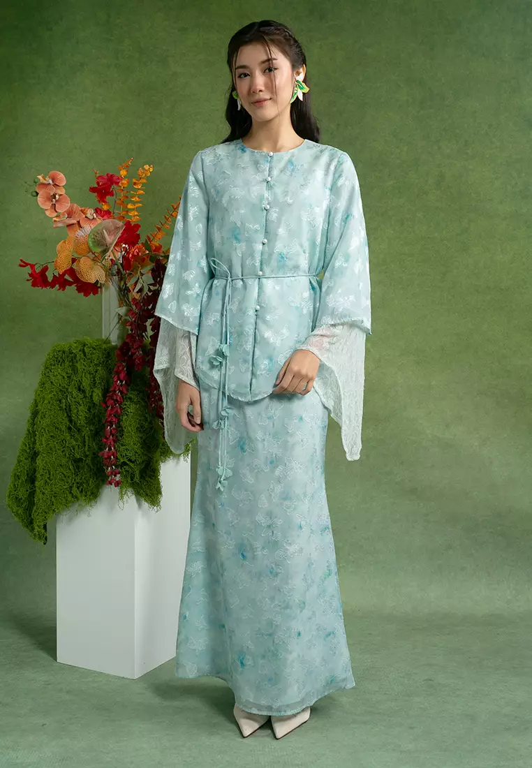Elena Recycled Polyester Kebaya with Belt Set