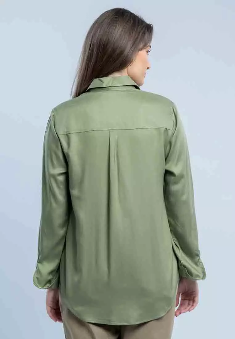 C2 Elkana Green Casual Shirt