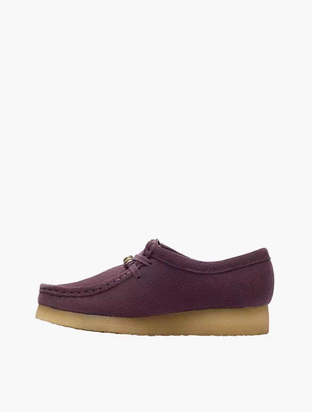 Clarks Wallabee. Plum Suede