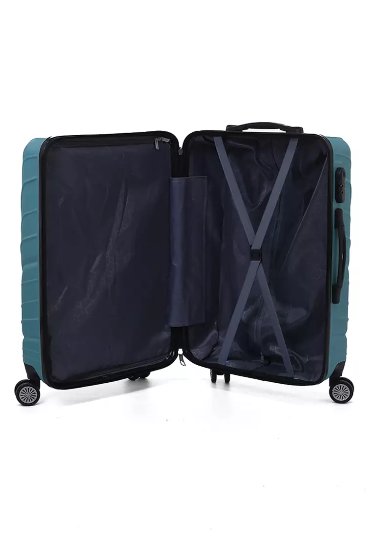 Austin Koper Unisex Size 24 Inch Large Compartment Suitcase Tas Travel Number Code Lock Material Fiber ABS ORIGINAL - Tosca