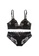 W.Excellence black Premium Black Lace Lingerie Set (Bra and Underwear) A6092USAB5651CGS_1