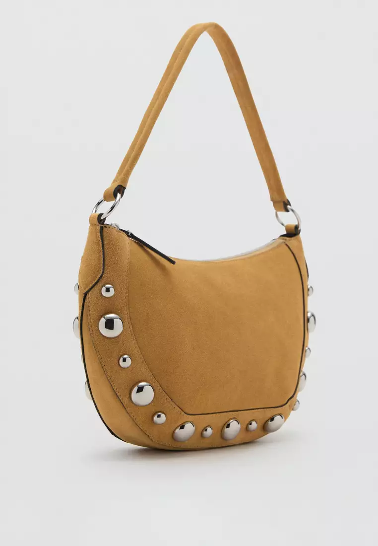 Stud Leather Shoulder Bag
