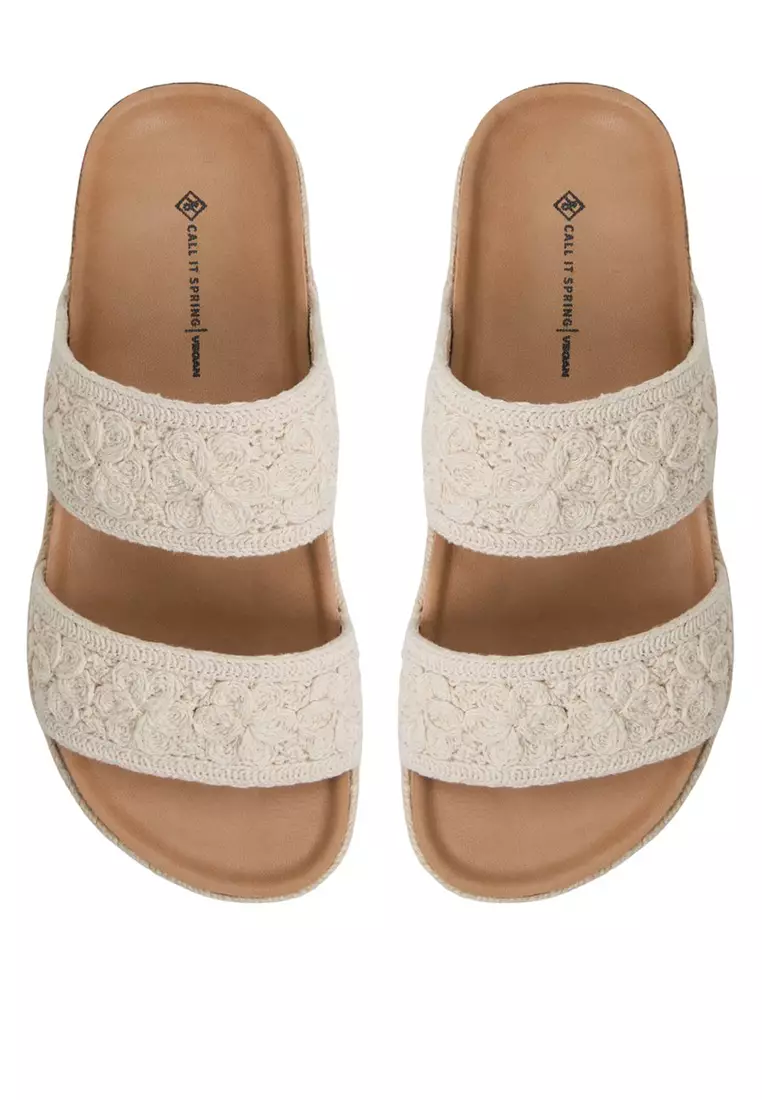 Janny Crochet Wedge Sandals