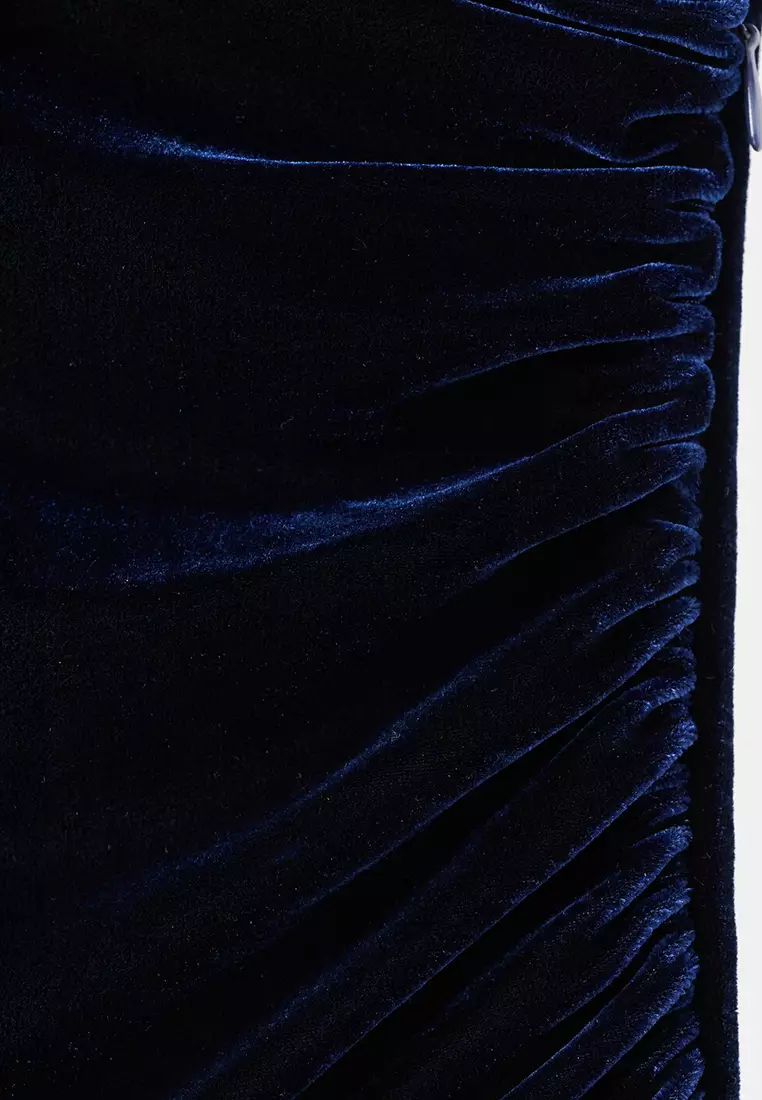 Velvet Jumpsuit With Metallic Detail