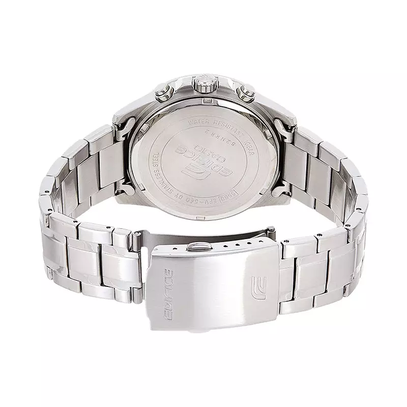 Jam Tangan Pria Casio Edifice EFV-540D-1A2VUDF Chronograph Men Black Dial Stainless Steel Band