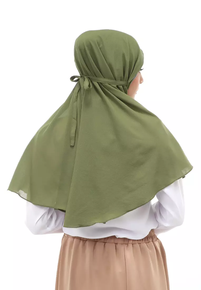 Tamara Jilbab Muslimah Wanita Motif Polos Relaxed Fit - Army