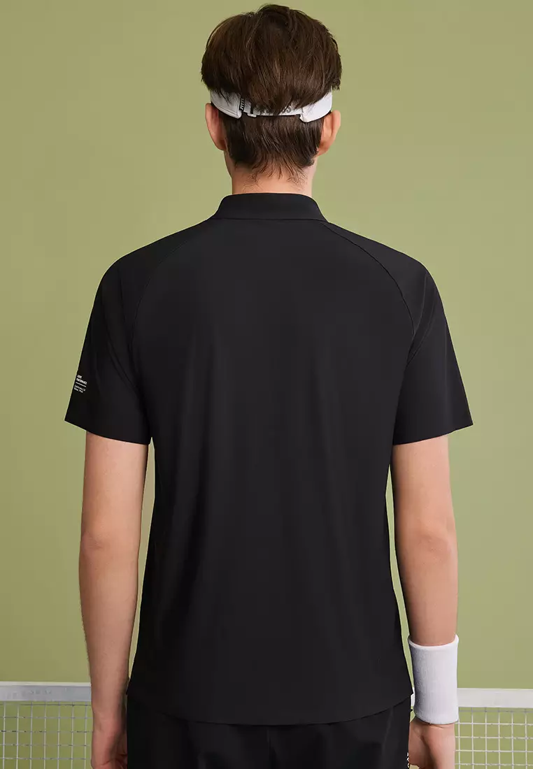 MEN'S K-SWISS LOGO HALF-ZIP POLO SHIRT